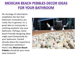 Mexican Beach Pebbles Decor Ideas for Your Bathroom