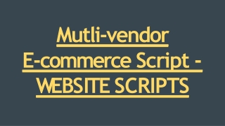 Mutlivendor E-commerce Script - Scriptstore