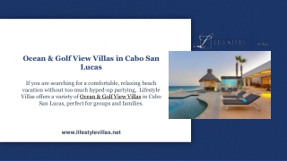 Ocean & Golf View Villas in Cabo San Lucas