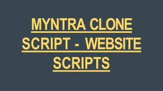Myntra Clone Script - Scriptstore