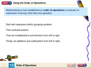 Using the Order of Operations