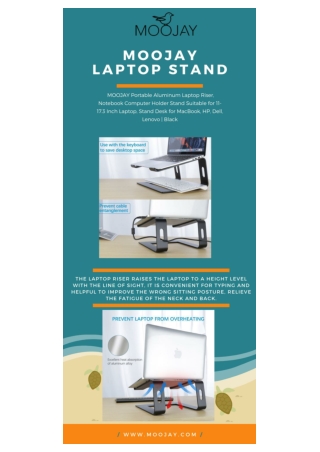 MOOJAY Portable Aluminum Laptop Stand.