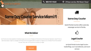 Same Day Courier Service Miami Fl - Quick Florida Couriers