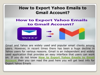 How to Export Yahoo Emails to Gmail Account - Email Pro Solution