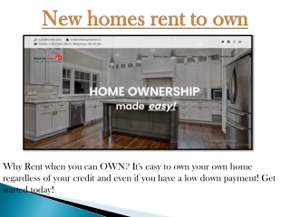 Lease to own homes