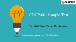 Certified Data Center Professional CDCP-001 Dumps