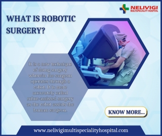 What is robotic surgery | Best Urology Hospitals in Bellandur, Bangalore | Neliv