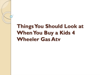 Buy Top Quality  Kids 4 Wheeler Gas Atv