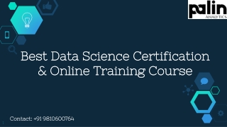 Best Data Science Certification & Online Training Course: Palin Analytics