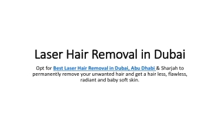 Laser Hair Removal in Dubai