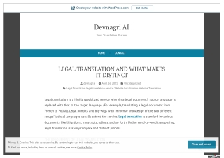 LEGAL TRANSLATION AND WHAT MAKES IT DISTINCT