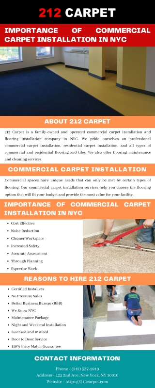 Importance of Commercial Carpet Installation in NYC