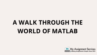 A walk through the  world of MATLAB