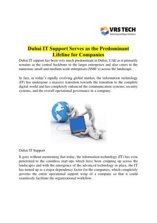 IT Services in Dubai