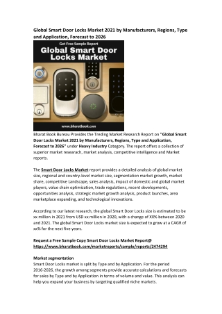 Global Smart Door Locks Market