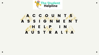 Accounts Assignment Help In Australia ppt