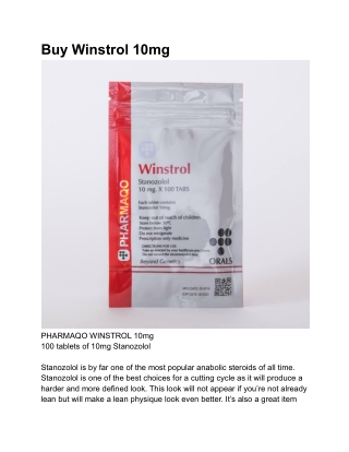 Buy Winstrol 10mg