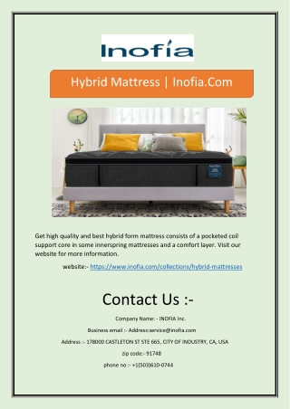 Hybrid Mattress | Inofia.Com