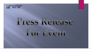 Startup Press Release -Press RElease Power