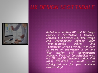 UX Design Scottsdale