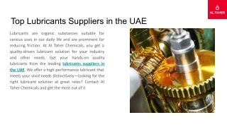 _Top Lubricants Suppliers in the UAE