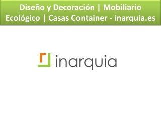 Mobiliario Ecológico