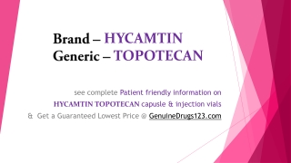 Purchase TOPOTECAN Medication online