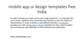 mobile app ui design templates free India