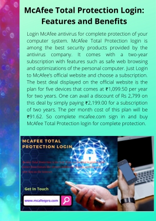Mcafee Total Protection Login
