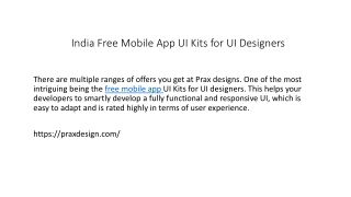 India Free Mobile App UI Kits for UI