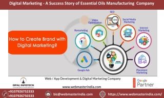 Digital Marketing - A Success Story of Essential Oils Manufacturing  Company