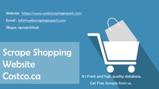 Scrape Shopping Website Costco.ca