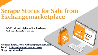 Scrape Stores for Sale from Exchangemarketplace
