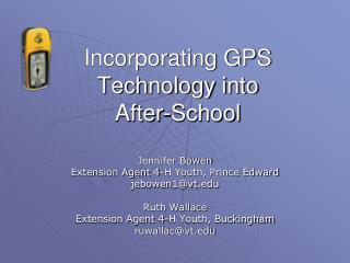 Incorporating GPS Technology into After-School