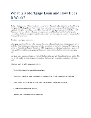 What is a Mortgage Loan and How Does It Work-converted