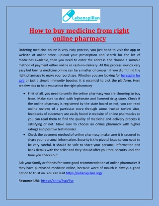 How to buy medicine from right online pharmacy