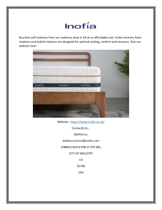 Best Memory Foam Mattress | Inofia.co.uk