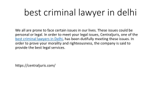 best criminal lawyer in Delhi