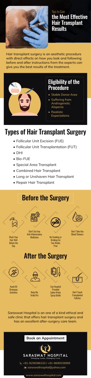 Tips to Gain the most Effective Hair Transplant Results