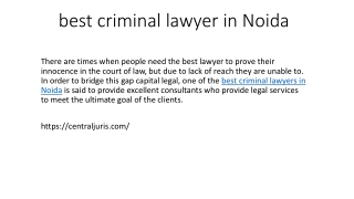 best criminal lawyer in Noida