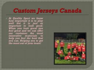 Custom Jerseys Canada