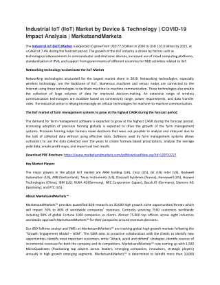 Industrial IoT (IIoT) Market