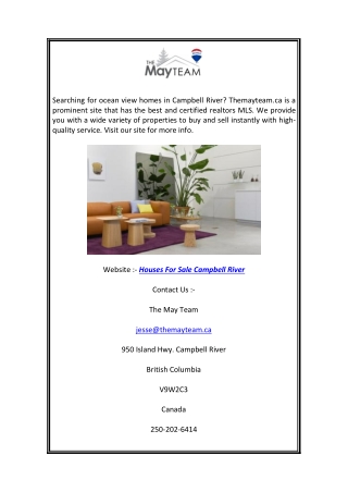Houses for Sale Campbell River | Themayteam.ca