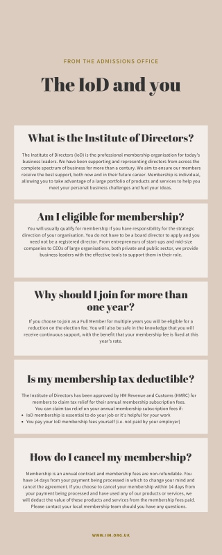 How to Become a Member of the Iod