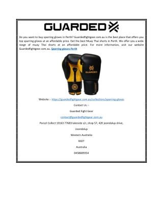 Sparring Gloves Perth | Guardedfightgear.com.au