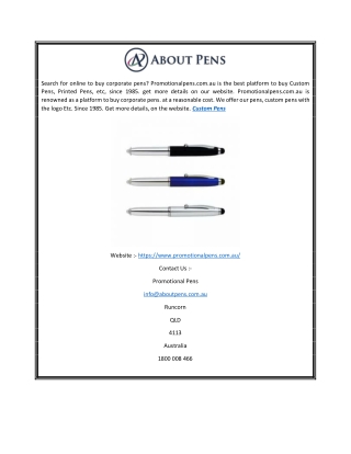 Custom Pens | Promotionalpens.com.au