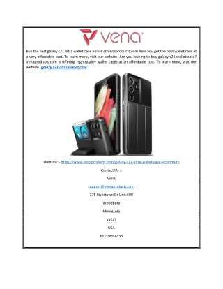 Looking For the best Galaxy S21 Ultra Wallet Case | Vena Products
