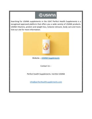USANA Supplements Perfecthealthsupplements.com