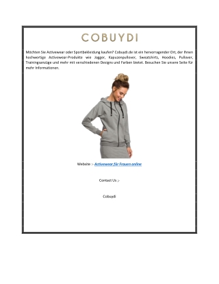 Activewear für Frauen online kaufen wollen  Cobuydi.de