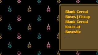 Cereal Box Blank wholesale